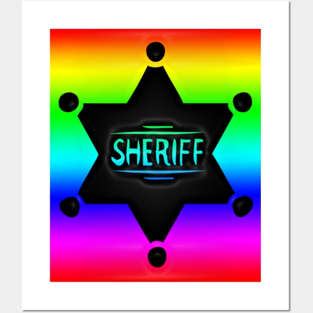 Western Era - Sheriff Badge 2 Wall Art by The Black Panther